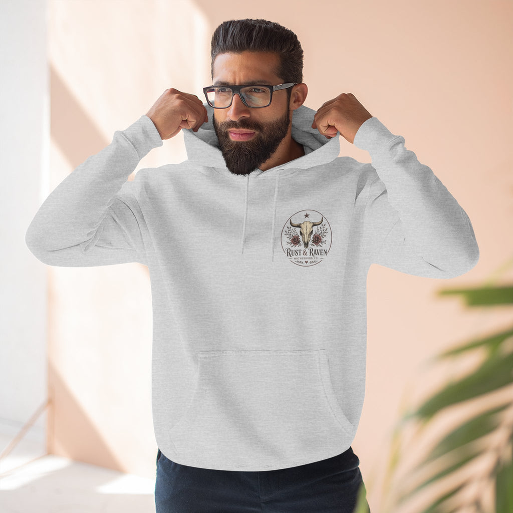 Raising Outlaws Hoodie — "It Ain’t Easy Being a Dad" Skull & Western Dad Pullover
