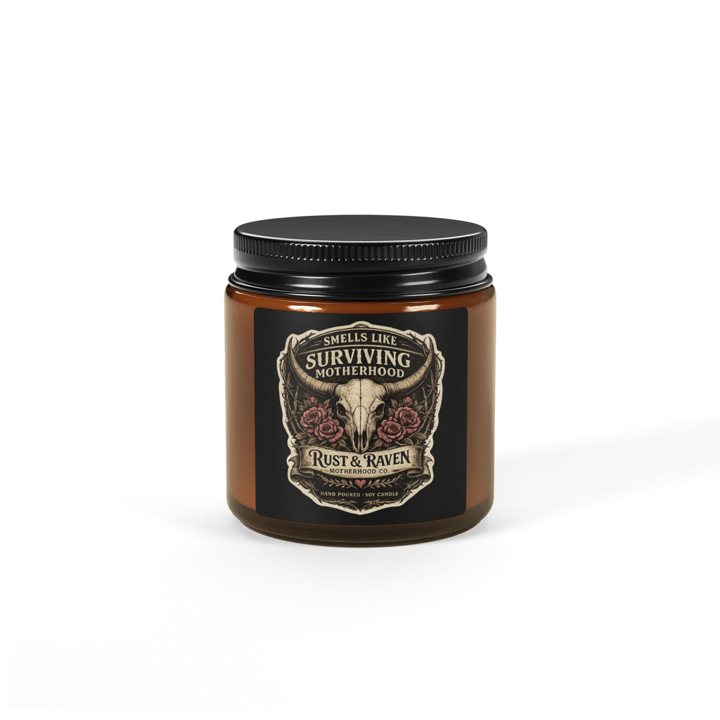 Surviving Motherhood Scented Soy Candle — Amber Jar Aromatherapy