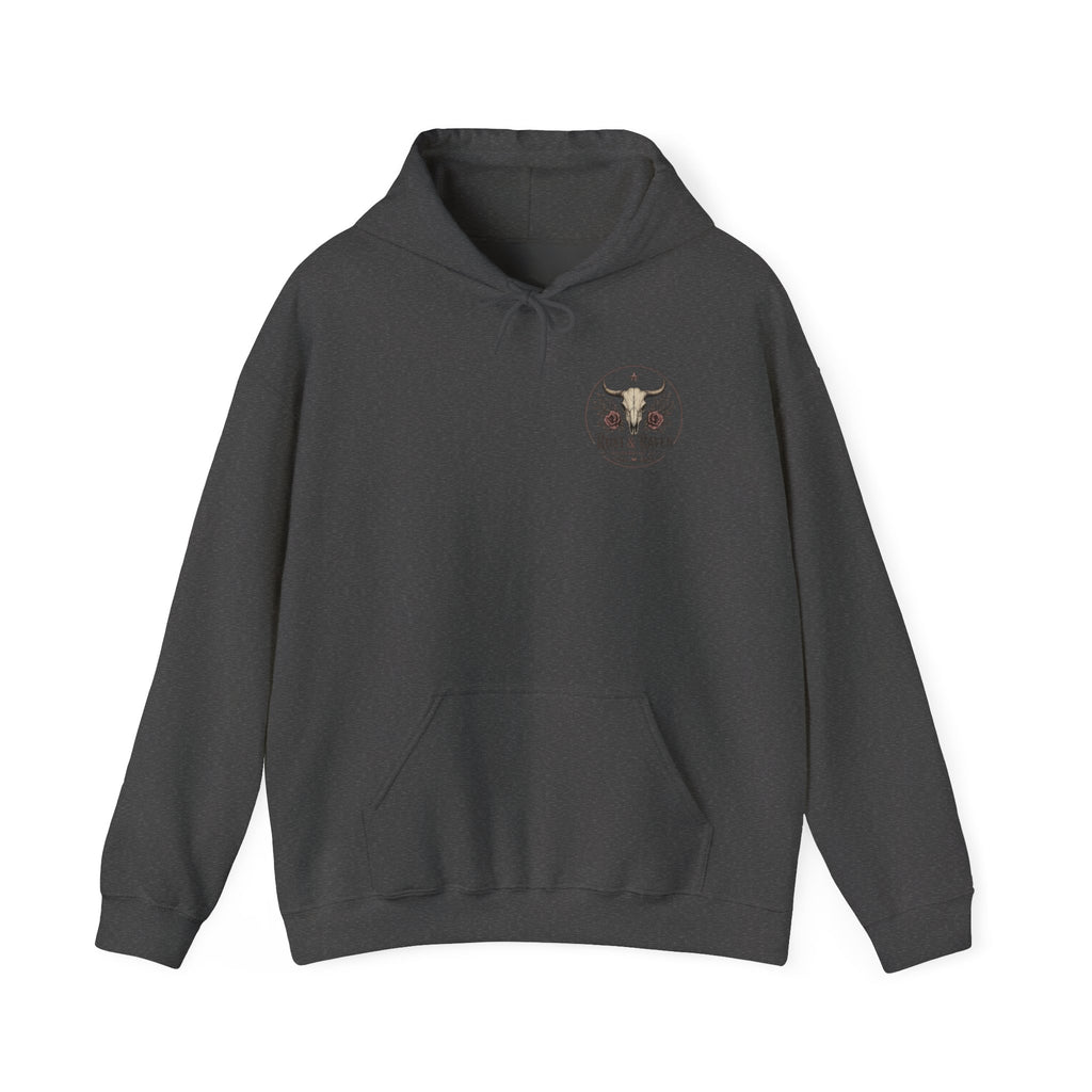 Outlaw Rodeo Hoodie — 'Pray For Me' Cowboy Skull Western Sweatshirt