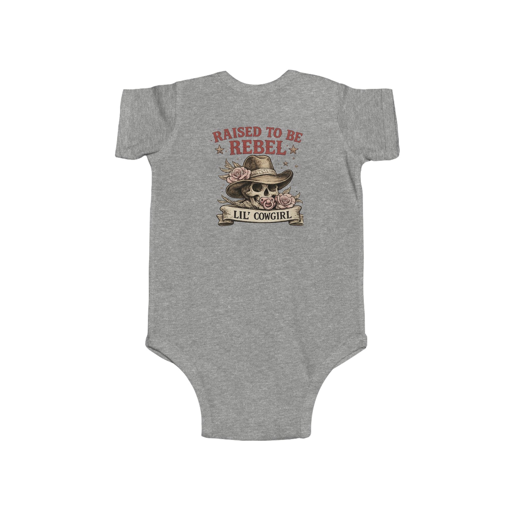 Raised to Be a Rebel Baby Bodysuit — "Lil' Cowgirl" Infant Onesie