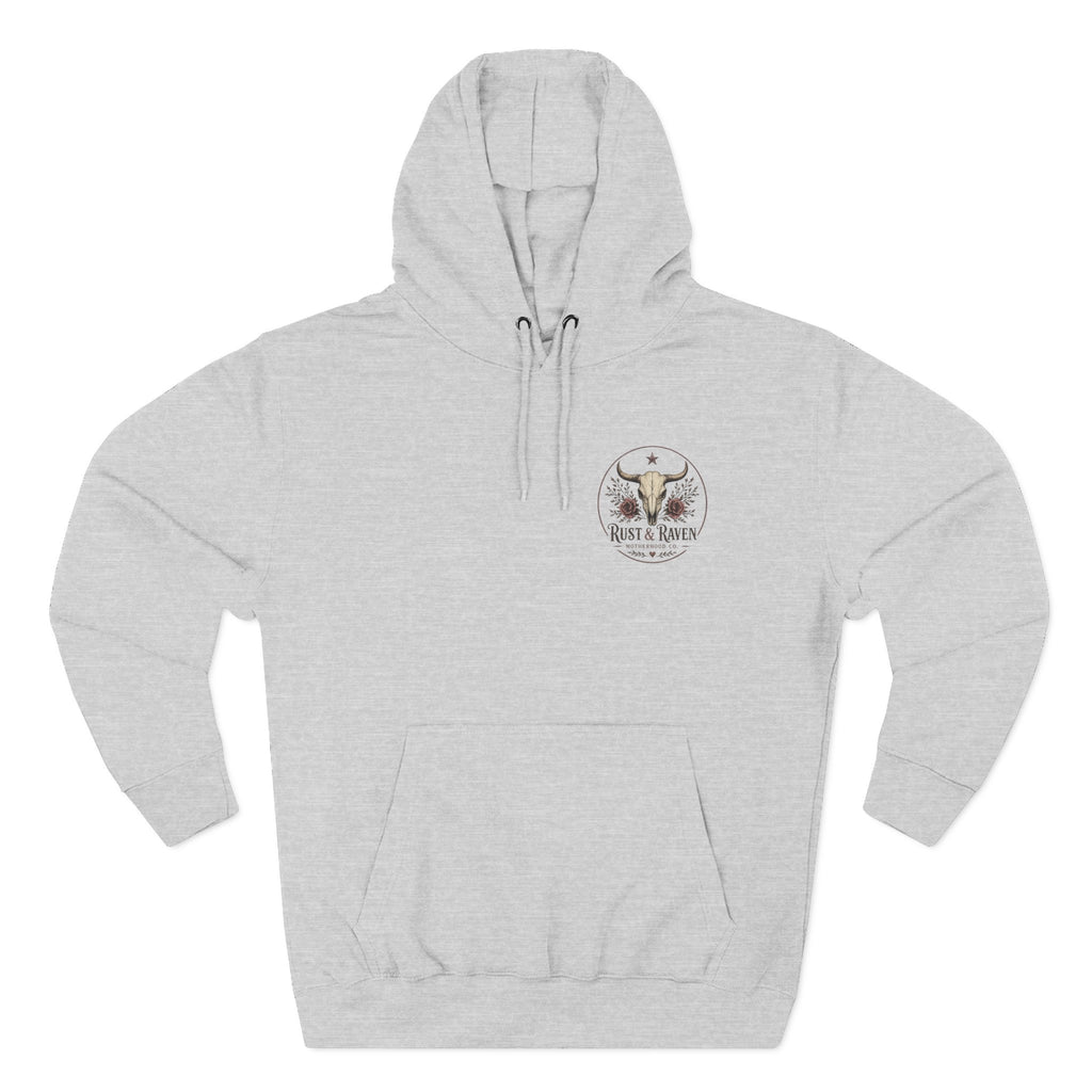 Raising Outlaws Hoodie — "It Ain’t Easy Being a Dad" Skull & Western Dad Pullover