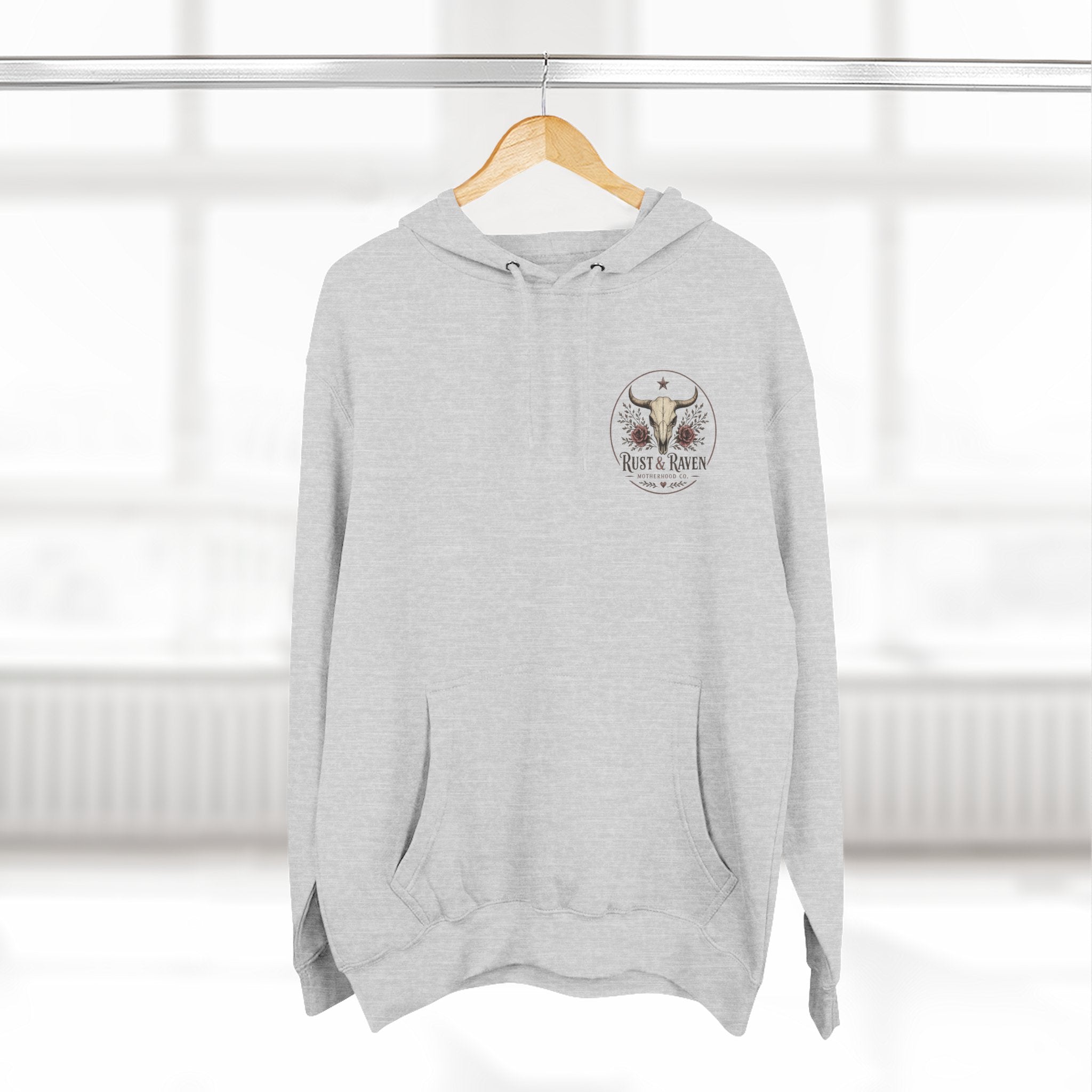 Raising Outlaws Hoodie — "It Ain’t Easy Being a Dad" Skull & Western Dad Pullover