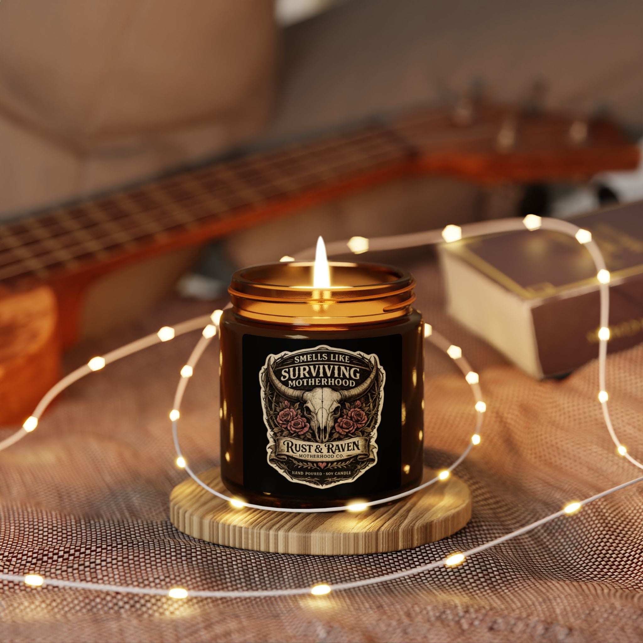 Surviving Motherhood Scented Soy Candle — Amber Jar Aromatherapy